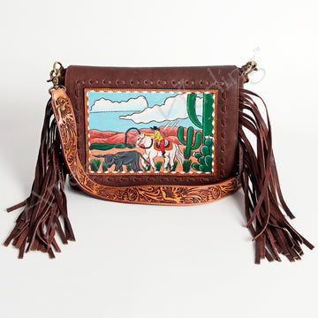 American Darling Clutch Hand Tooled Genuine Leather Western Women Bag Handbag Purse | Purses for Cute